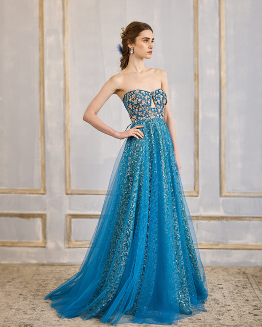 Blue dazzle gown