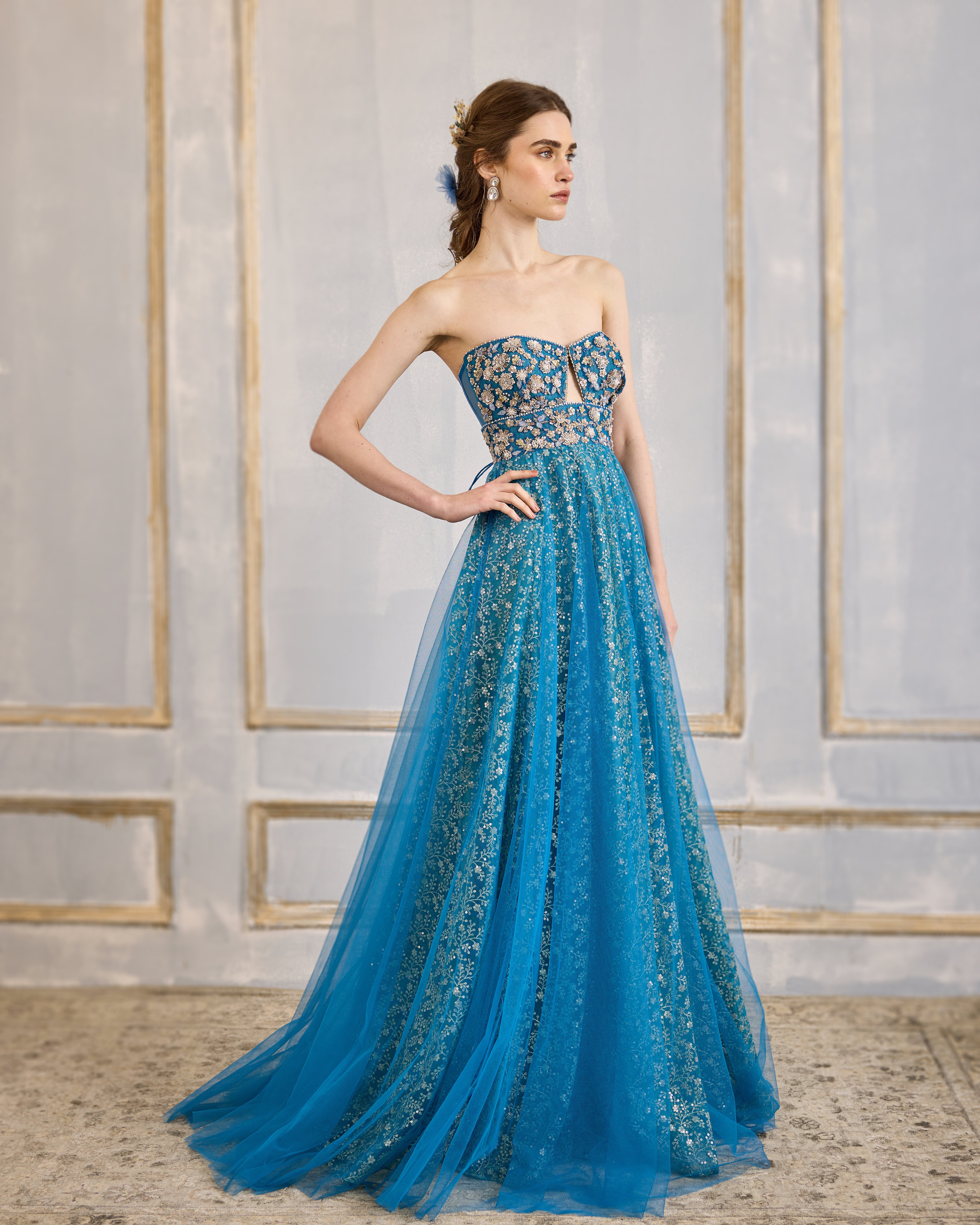 Blue dazzle gown