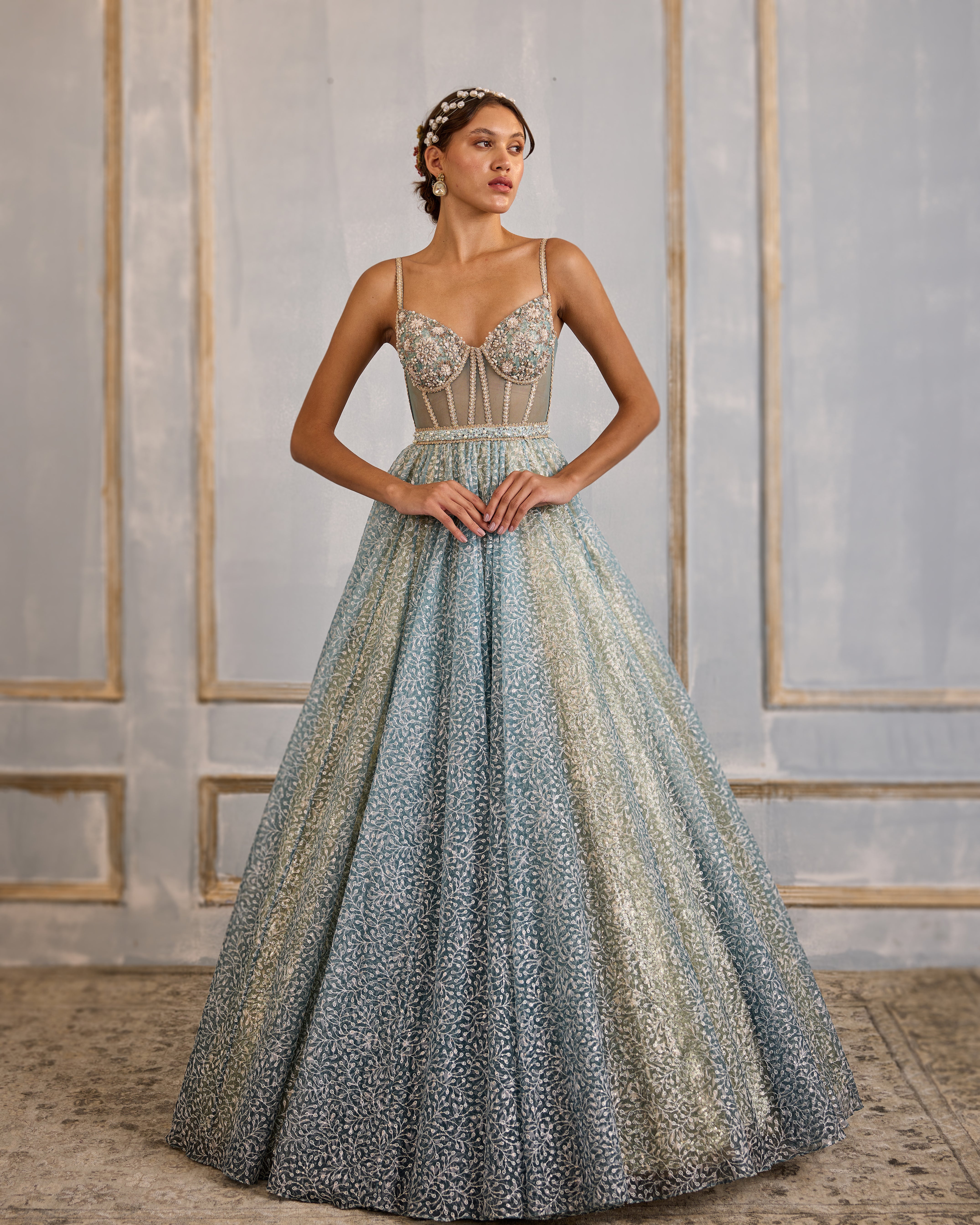 Snowfall corset gown