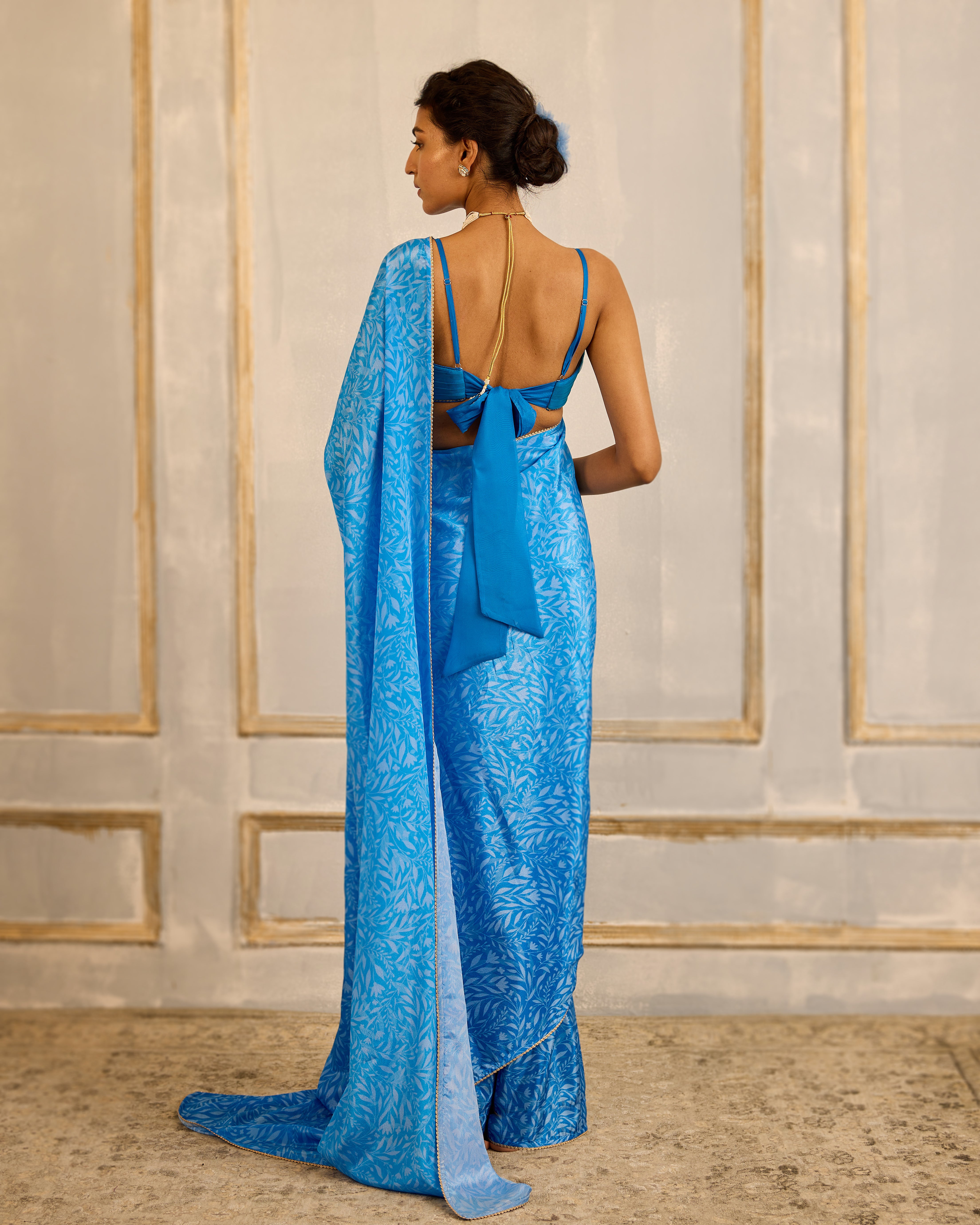Fern print saree