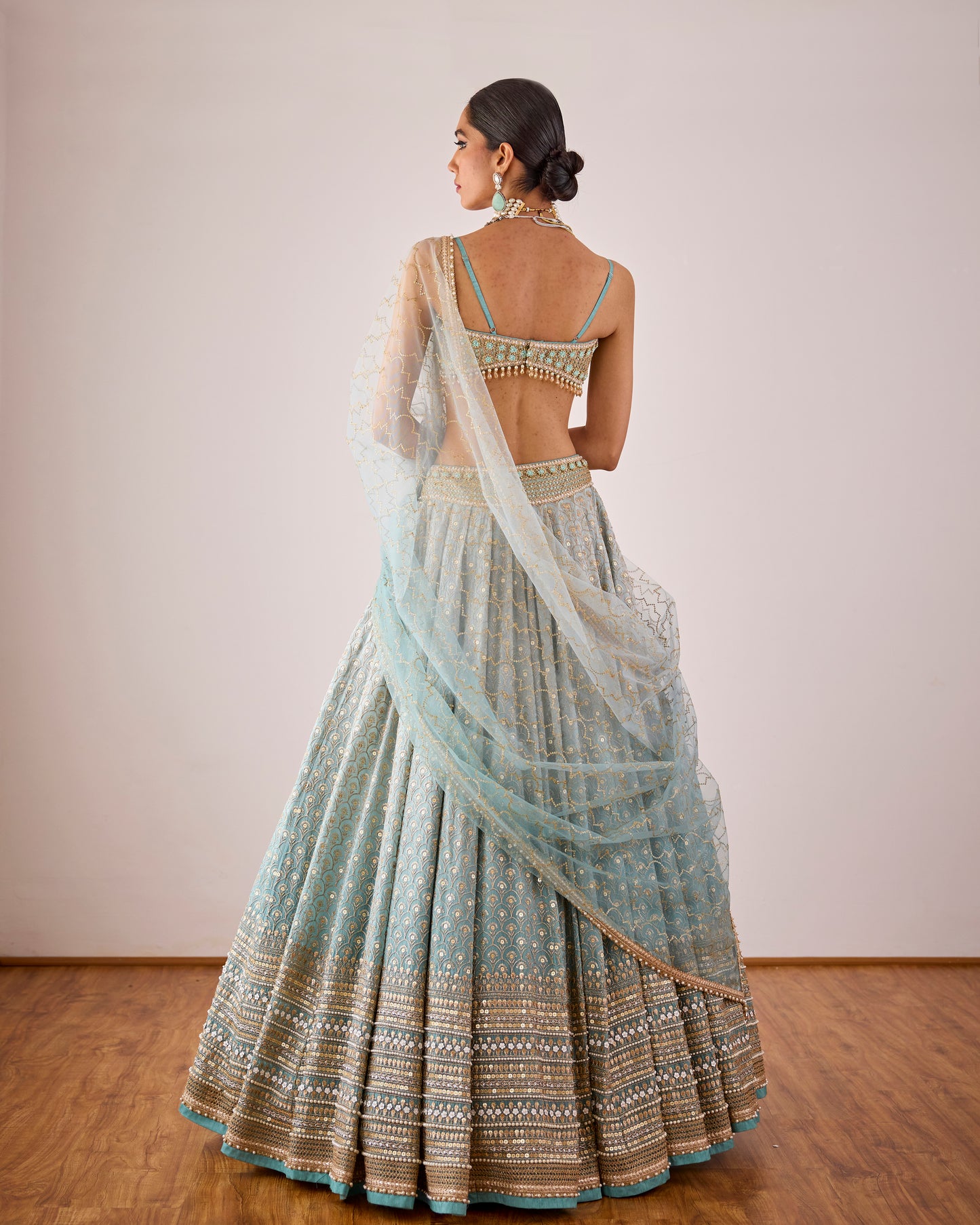 Queen's blue lehenga