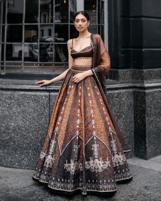 Vintage 'waltz with me' lehenga