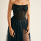 Umbra black corset gown