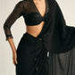 Black drape saree set