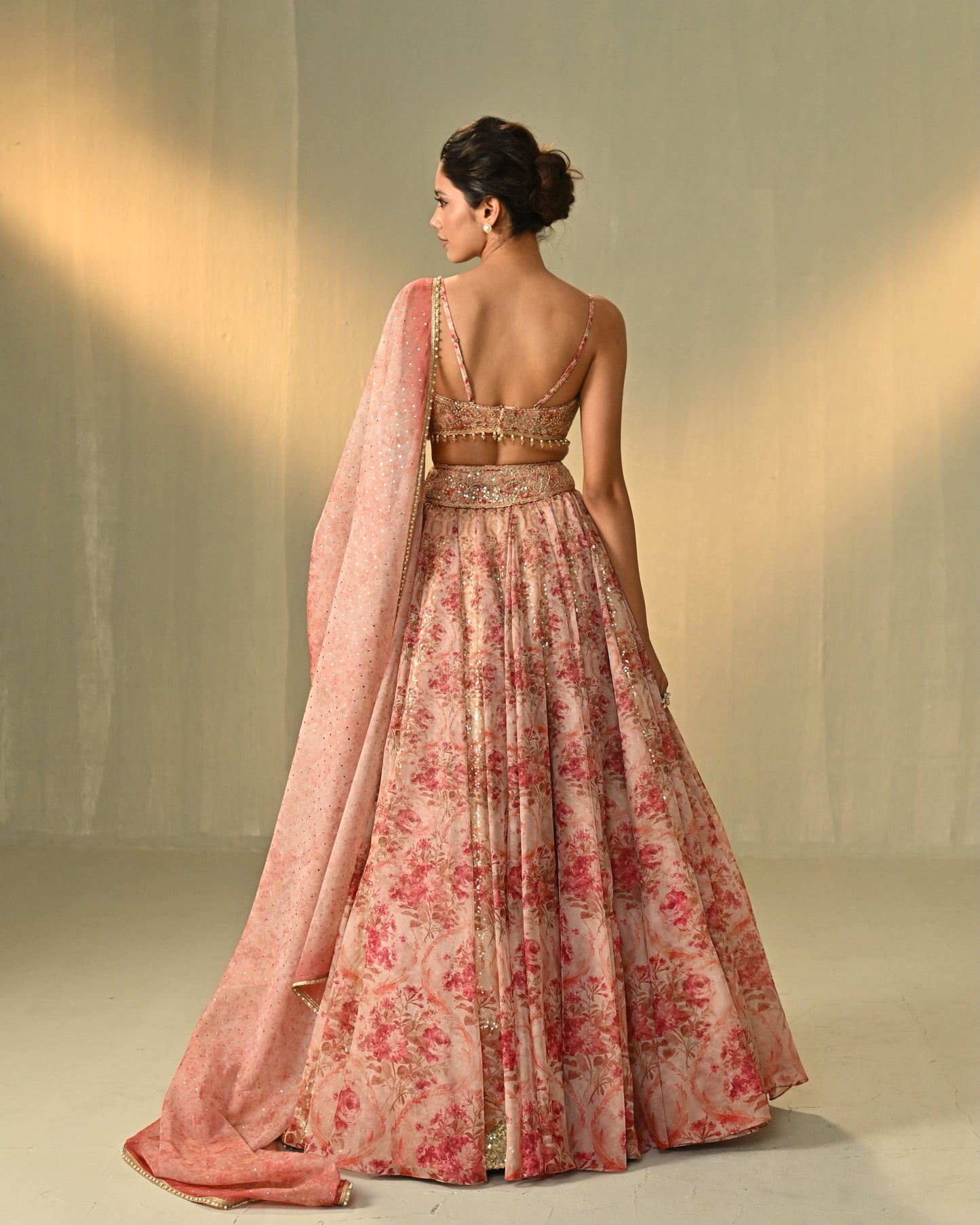 Blush afterglow lehenga