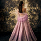 Lilac sequin embroidered tulle lehenga