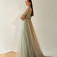 Embroidered tulle anarkali gown
