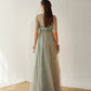 Embroidered tulle anarkali gown