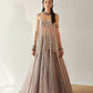 Misty grey organza lehenga