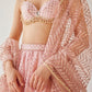 Petal pink shaded tulle lehenga