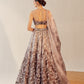 Winter bloom embroidered organza lehenga