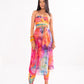 Multicolor kaleidoscope print trouser set